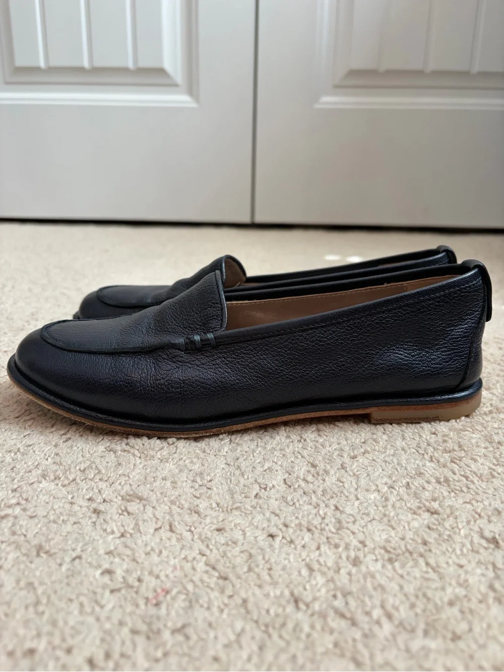 AGL Attilio Giusti Leombruni Women’s Navy Leather Loafer Flats Slip On Size 7.5